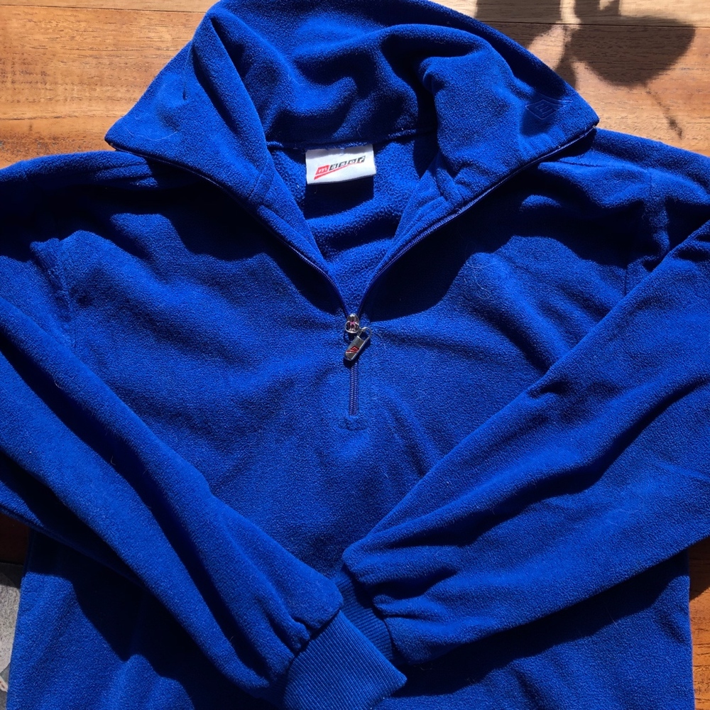 MASER super trans zip neck blue fleece